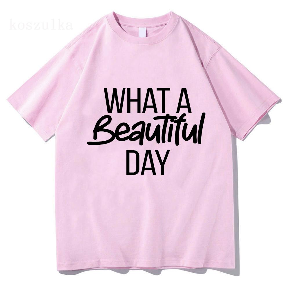 What A Beautiful Day T-shirt Lauren Spencer Smith Fashion Graphic TShirt Unisex High Quality Aesthetic Vintage 100_ Cotton Tees