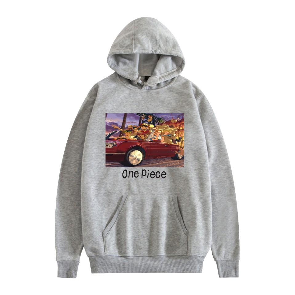 Унисекс Свитшот с капюшоном по аниме ONE PIECE Графический принт Уличная одежда Худи для пар Мужчин Женщин