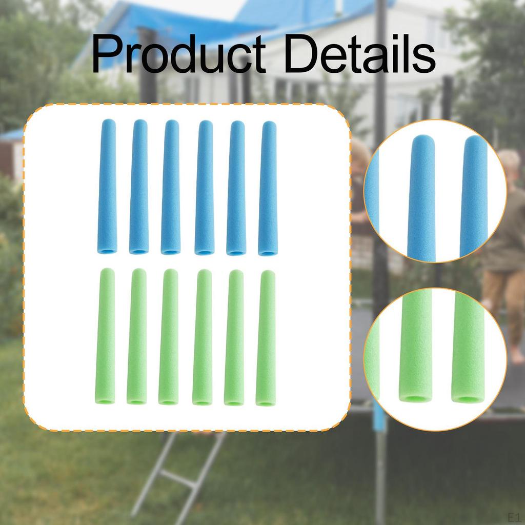 12 Сменных поролоновых защит для стоек батута для ограждения прыжкового полотна