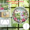 5D DIY Алмазная Живопись Точки Подвеска Двусторонняя Печать Стразы Алмазное Искусство Подвески на Окно для Сада Окна Декор