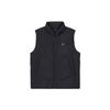 Essential Solid Stand Collar Zippered Down Vest Men Outerwear Black IS0368