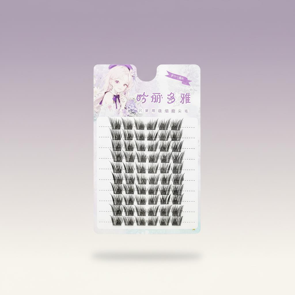 C Curl Black False Eyelashes Natural Volume Fiber Lashes for Party Wedding Daily Makeup