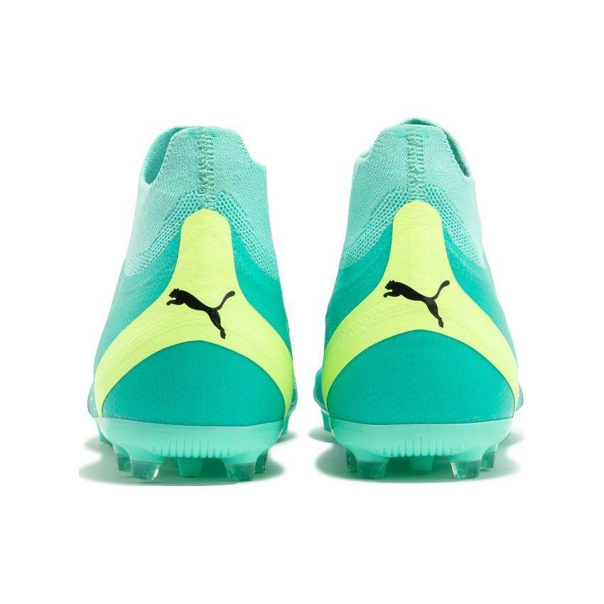 Puma Нескользящие износостойкие мужские кроссовки Ultra Pro с круглым носком на шнуровке MG, мятно-зеленые 107242-03