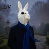 Lightweight Masque for Party Performance Rabbit Head Adults Realistic Bunny Latex Hood Flexible Kids Adults Halloween Animal Costume Carnival