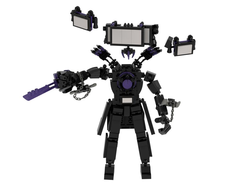 MOC Игрушки из кубиков Модель Совместимый Робот с Туалетом Скибиди Абстрактные Строительные Блоки Монитор Телевизор Динамик