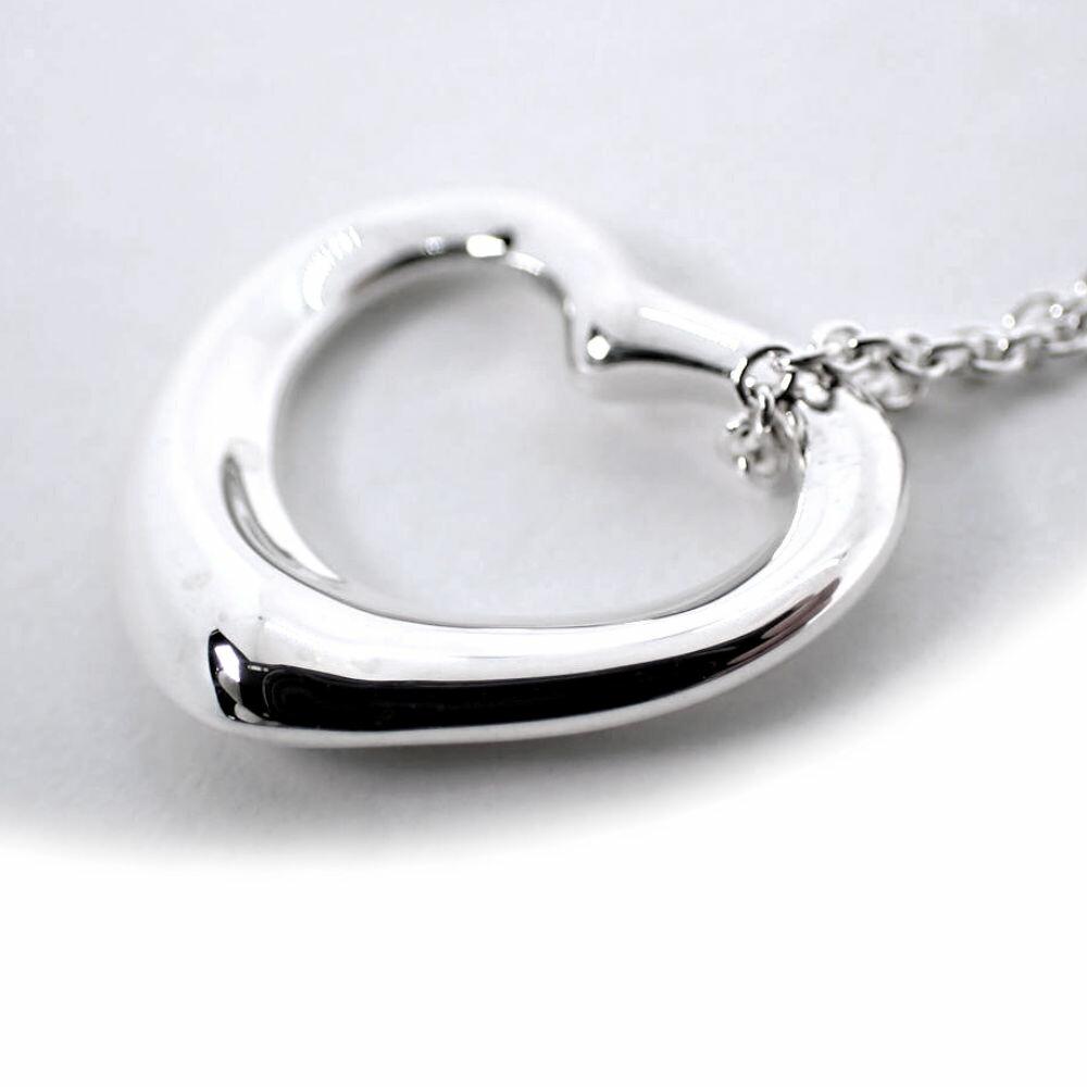 [Used] TIFFANY/Tiffany 925 Open Heart Pendant/Necklace/j7-5