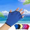 2Pcs Aquatic Gloves Webbed Swim Gloves Fingerless Water-Resistance Paddle Gloves