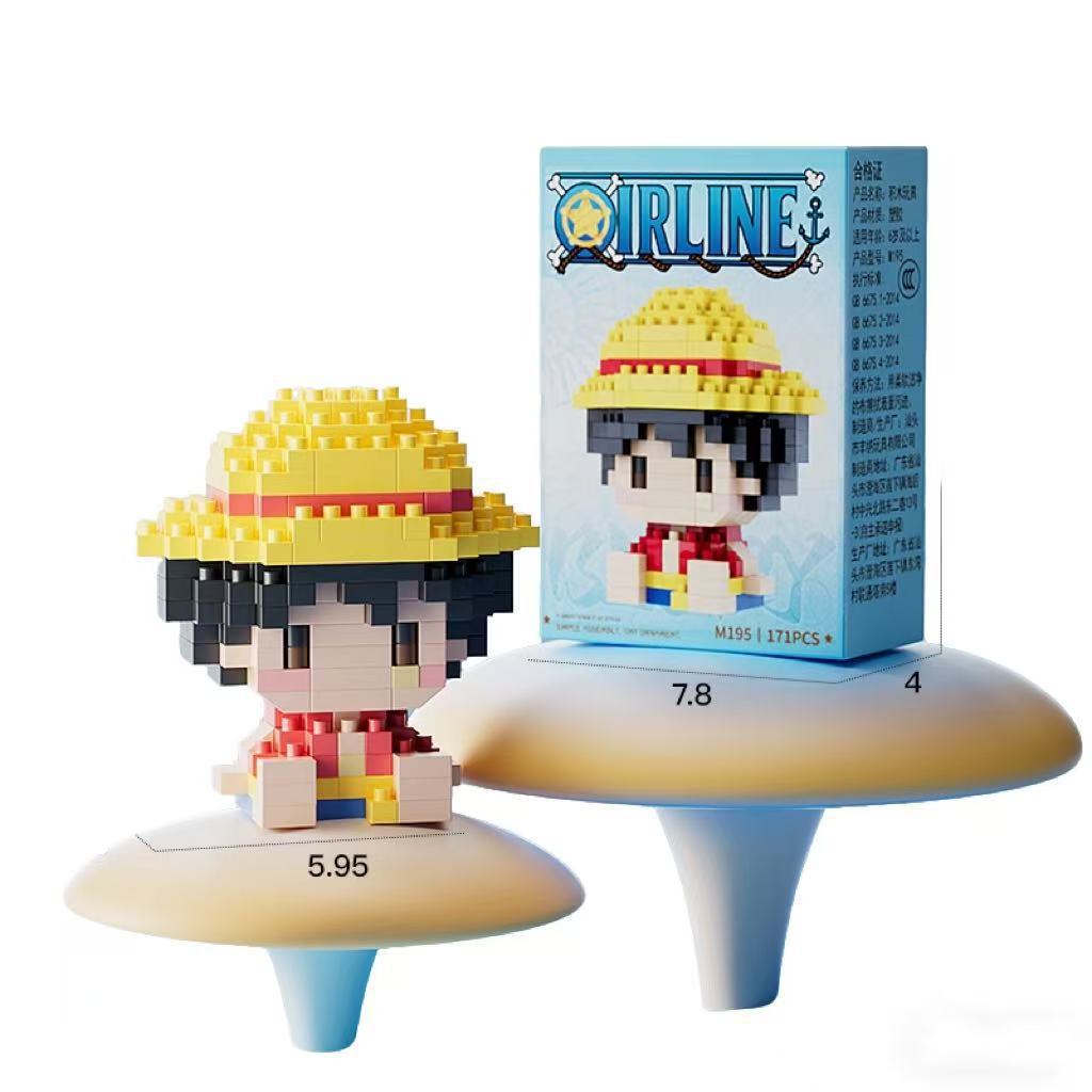 Новый ONE PIECE Бог Солнца Ника Луффи Мини-конструктор Чоппер Эйс Багги 3D Аниме Модель Сборка Мини-кирпичи Фигурки Игрушки В Подарок