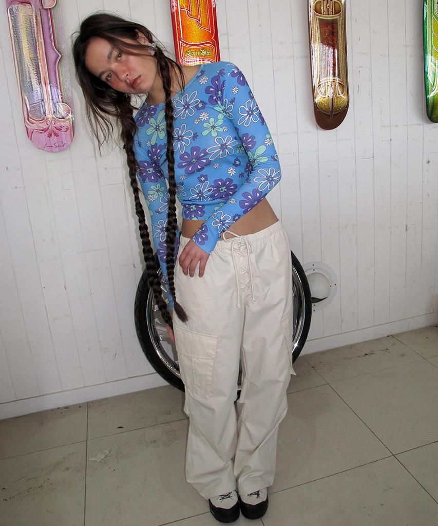CENTAUR.KR Lace-Up Cargo Banding Pants_Ivory