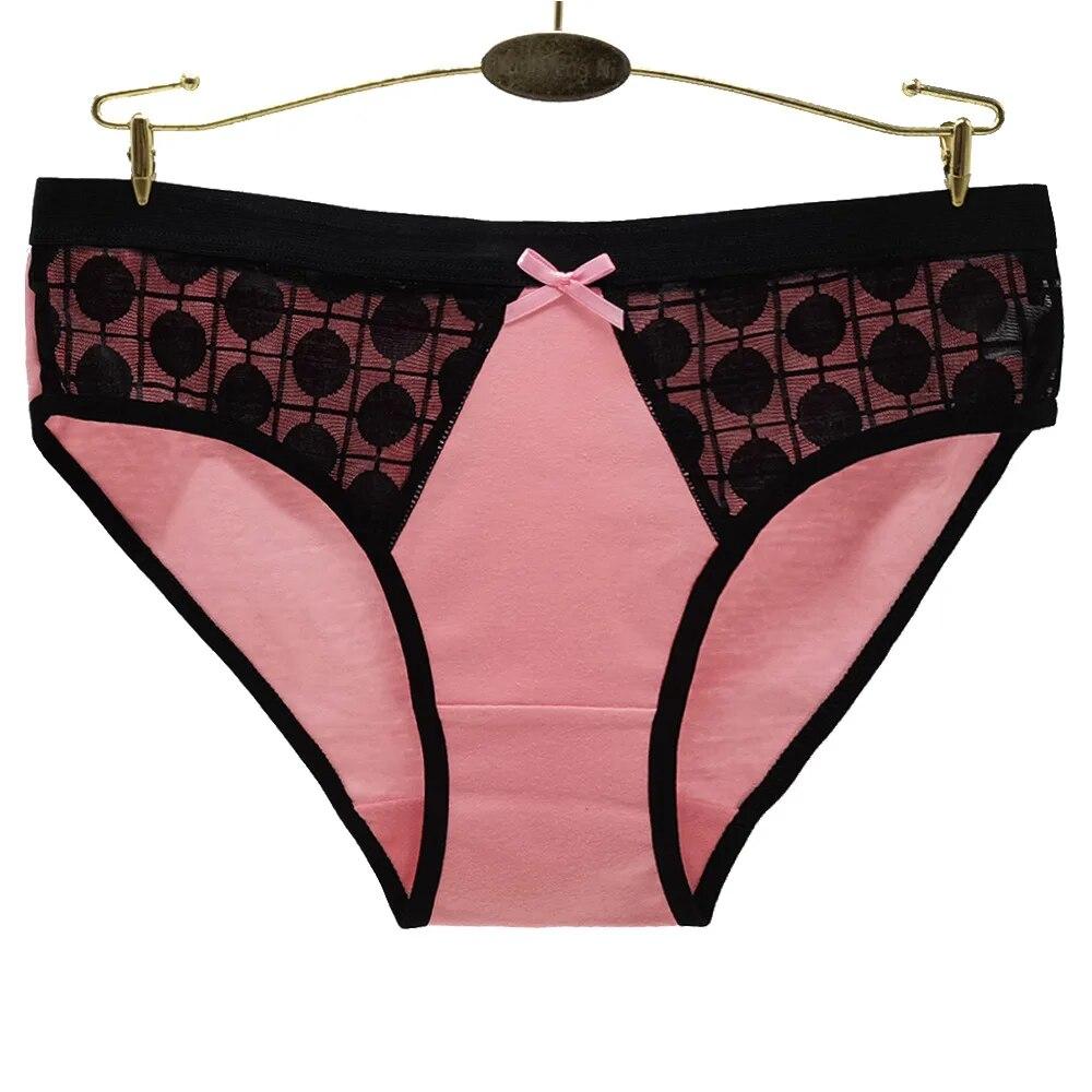 Хлопковые трусики для женщин, сексуальное кружевное нижнее белье, трусы с низкой талией, женские трусики, женское нижнее белье, 6 шт./компл.