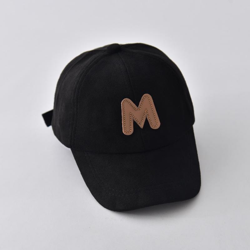 Весна Осень Детская бейсболка Замшевая кепка с буквами Детская шапка для отдыха на природе Повседневная для мальчиков и девочек Дети Регулируемые козырьки от солнца