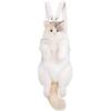 New Super Realistic Three Flower Cat Backpack Pure Handmade Cute Cat Plush Doll Shopping Bag Travel Storage Makeup Bag Gift