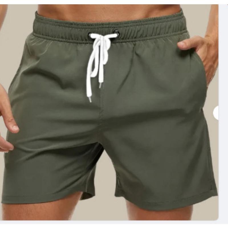 Men's Casual Shorts Solid Color Simple Waterproof Beach Shorts Men’s