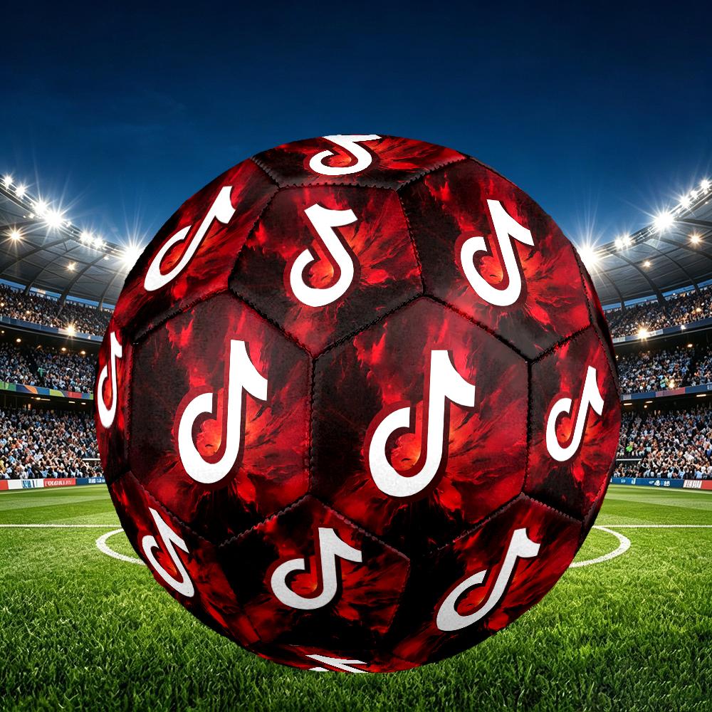 1pc Size 5 Neon Music Note Design Soccer Ball - Anti-slip Football for Outdoor Sports Activities, Durable Ball for Game Play