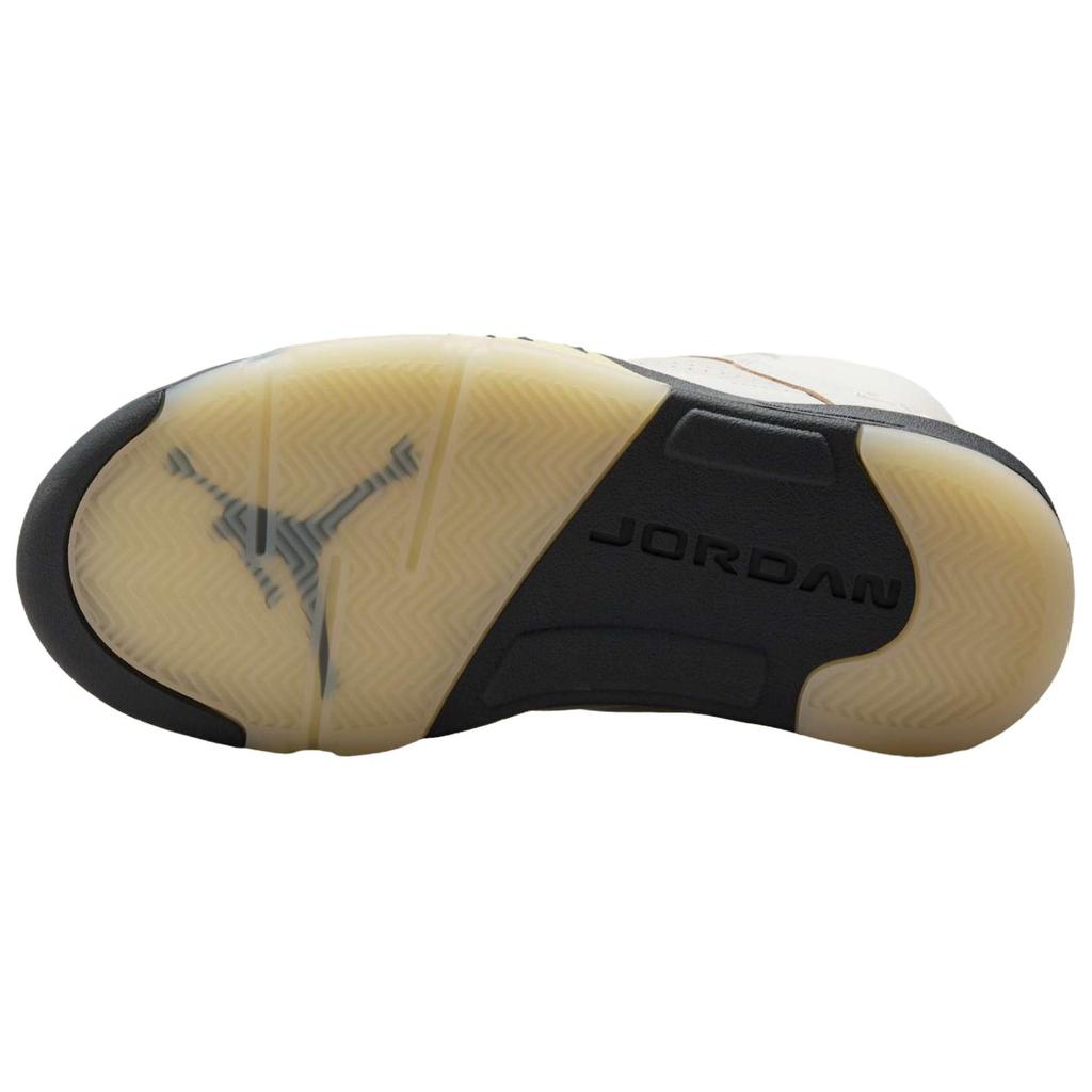 Jordan Air Jordan 5 Дышащие Высокие винтажные баскетбольные кроссовки Женские Бежевые Jordan IM7592-130