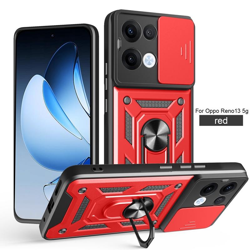 Для OPPO Reno 13 5G Чехол Магнитный Держатель Кольцо Противоударный Бронированный Чехол Для Reno 13 Reno13 Защитная Крышка Объектива Камеры