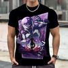 Summer Round Neck 3D Cartoon Anime Dragon Ball Print Top Fashionable Casual Short Sleeved Men's T-shirts