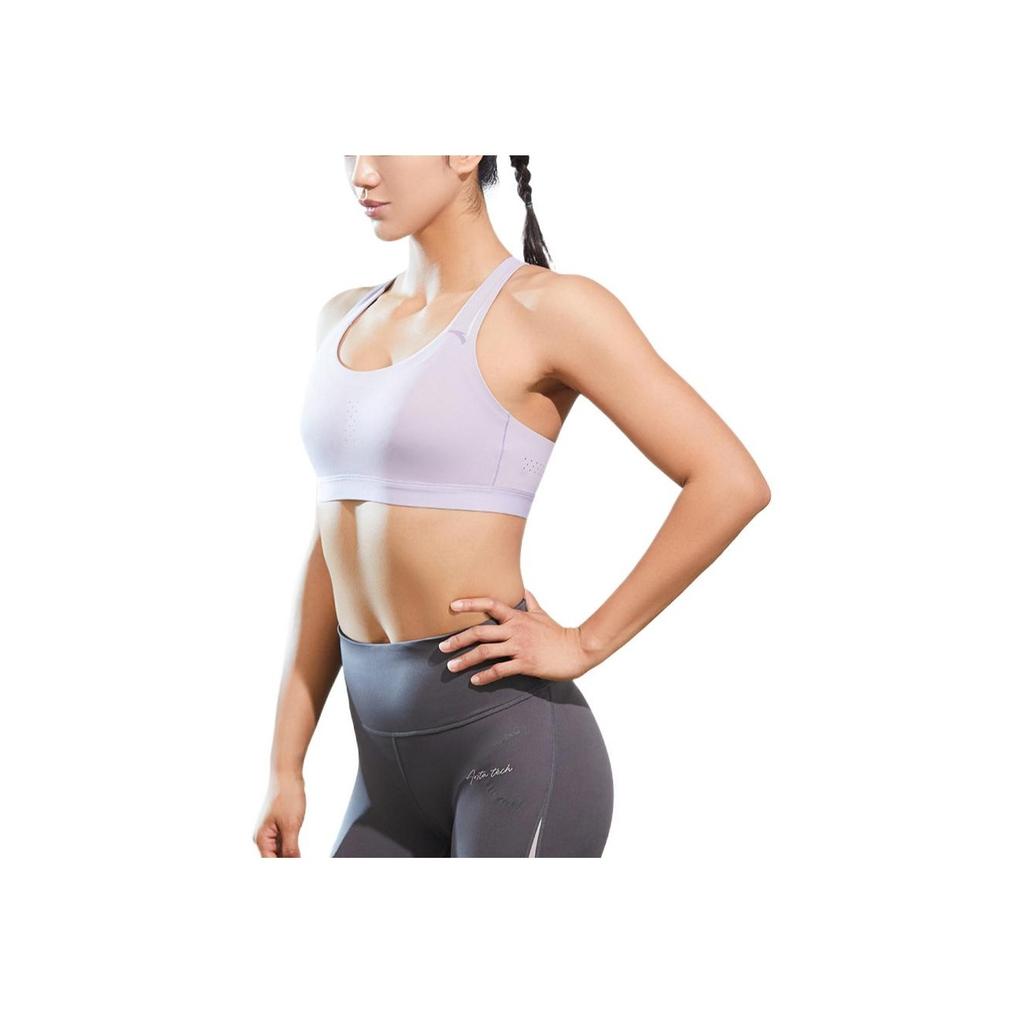 Anta Однотонный спортивный бюстгальтер с перекрестными бретелями сзади, женское нижнее белье, фиолетовый 162237115-5