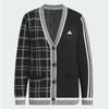 Adidas Golf 24fw Women S SeaSonal Knit Cardigan Pulley faShion 3S Checked Cardigan iS4754 Black