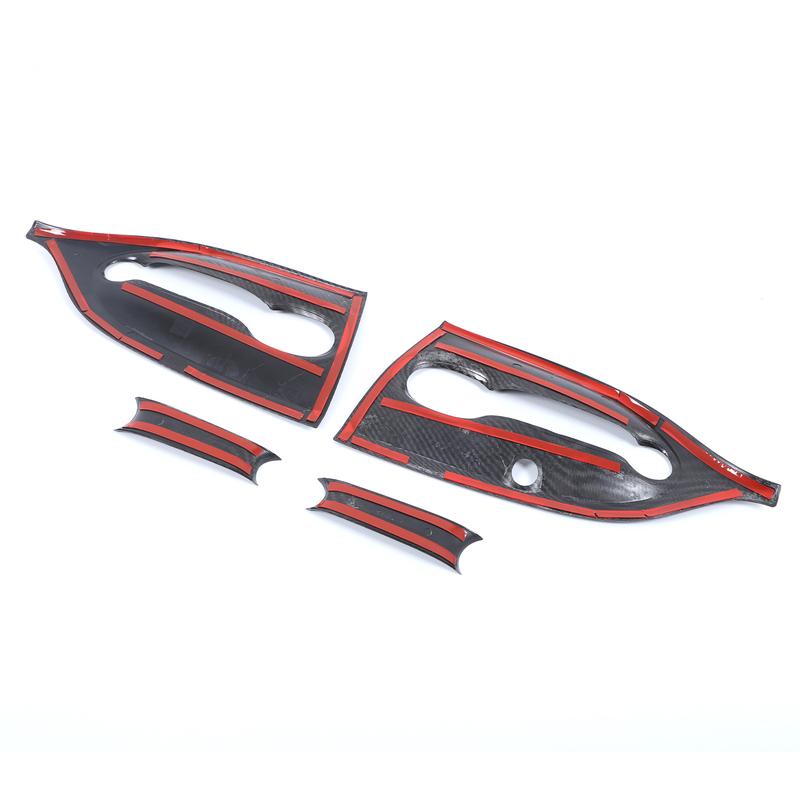 For Mercedes Smart Fortwo Forfour 453 2016-2021 Carbon fiber Car Accessories Exterior Door Handle+Door Bowl Cover Trim Frame