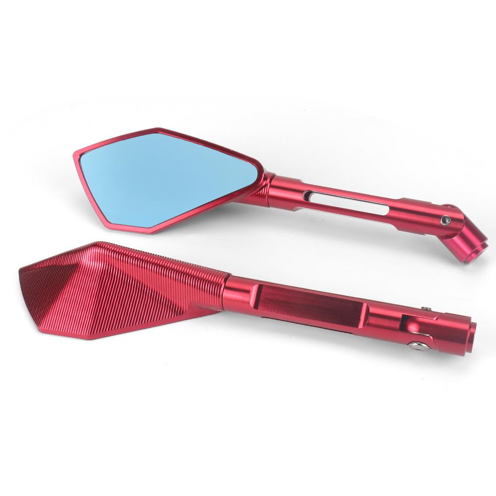 Алюминиевые зеркала заднего вида для мотоциклов с ЧПУ, 8 мм 10 мм, универсальные антибликовые боковые зеркала для Z900 Z750 Z650 MT09 MT07