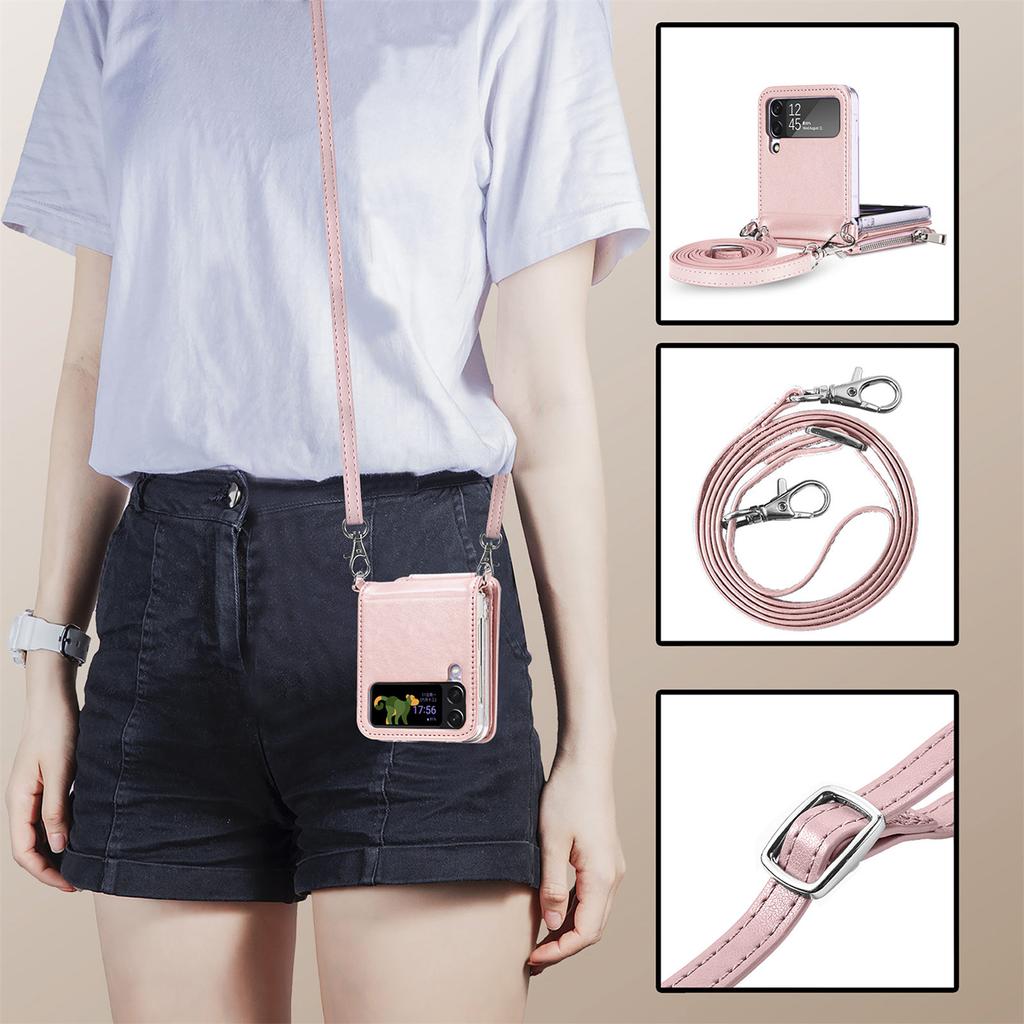 Ремешок для телефона, кожаный чехол-кошелек для телефона, чехол для Samsung Galaxy Z Flip 4, 5g Flip4 Flip3 Flip 3, антидетонационный чехол-подставка для слота для карт