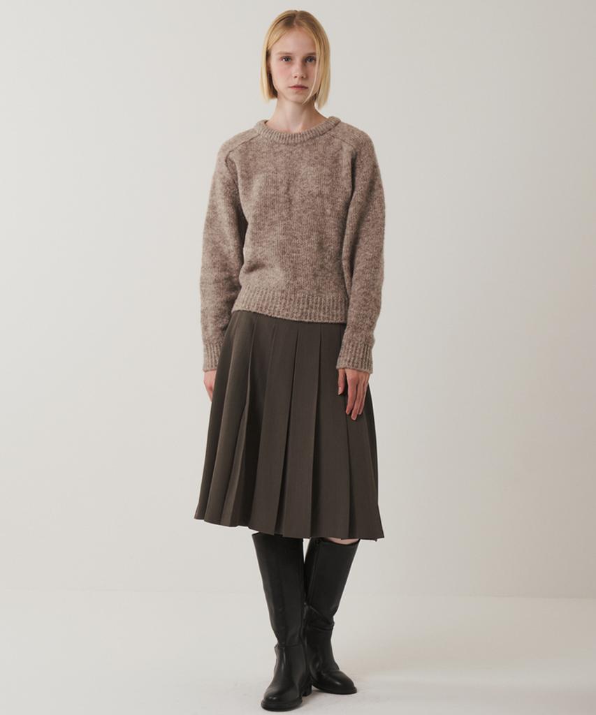 RAVEROUS Saddle Sleeve Vintage Sweater Beige
