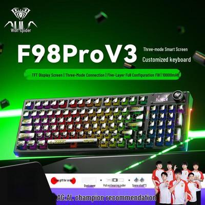 Трехрежимная механическая RGB-клавиатура AULA F98ProV3 с возможностью горячей замены