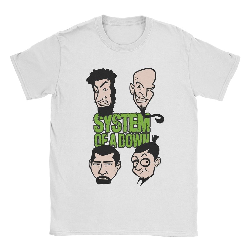S.O.A.D Зеленая Хэви-метал группа Футболки System Of A Down Одежда из чистого хлопка Мода Футболка с коротким рукавом и круглым вырезом