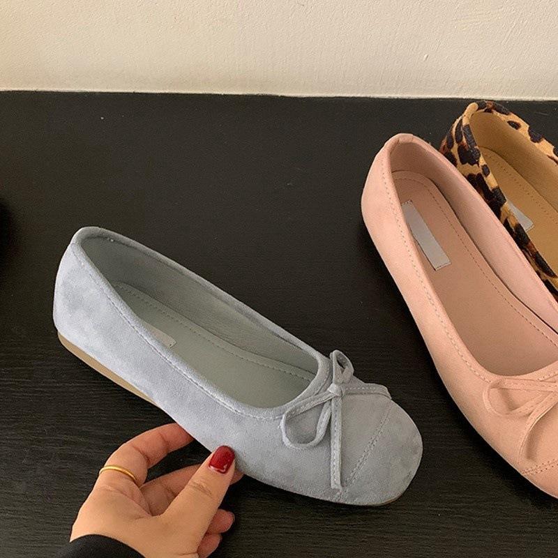 Туфли женские с плоской подошвой и неглубоким горлом 2025 года, новые весенне-летние туфли-бини с одной педалью, туфли Мэри Джейн, нежные вечерние туфли, женская обувь
