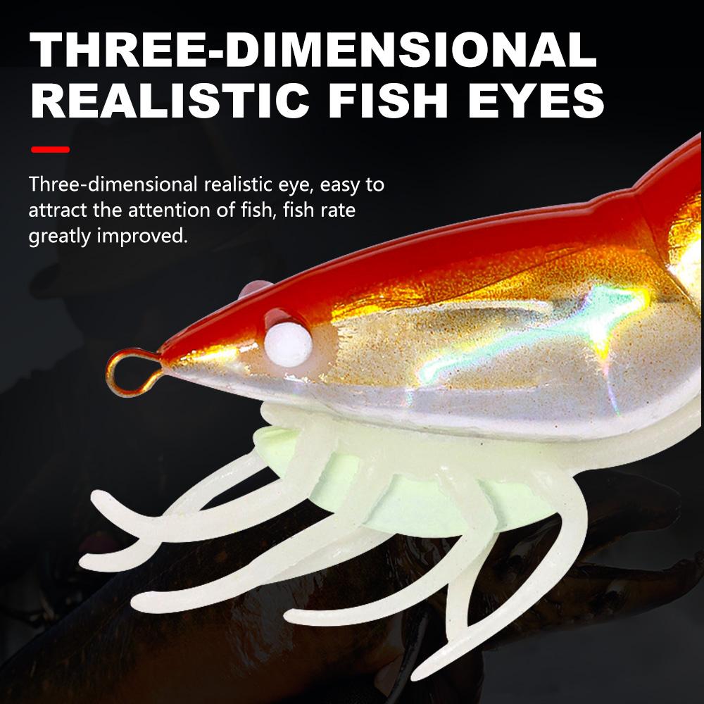 Светящаяся приманка для креветок, 12 см, 22,4 г, приманки для ловли кальмаров Leurre, приманка для кальмара, осьминога, каракатицы, Calamar 3,5 #, крючок