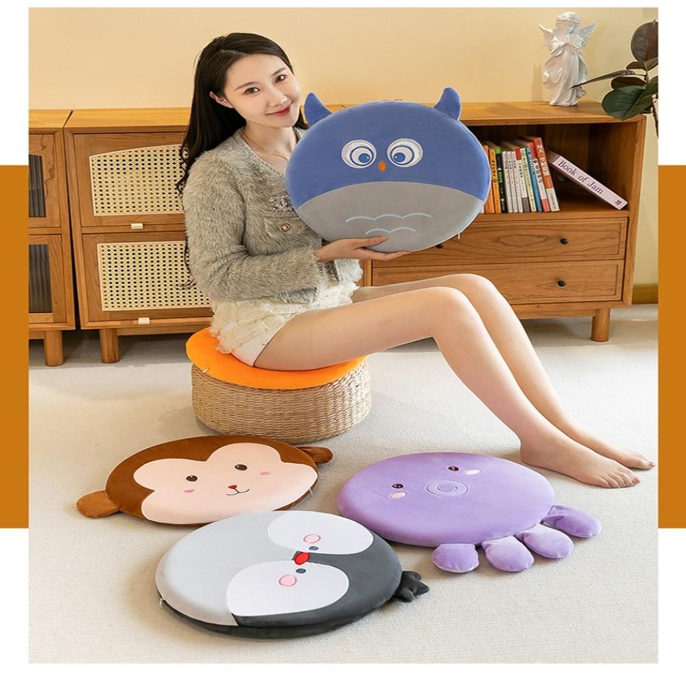 Cartoon Animal Dog Cat Chair Cushion Thick Sofa Pillow Plush Toy  For Office Student Dormitory Car