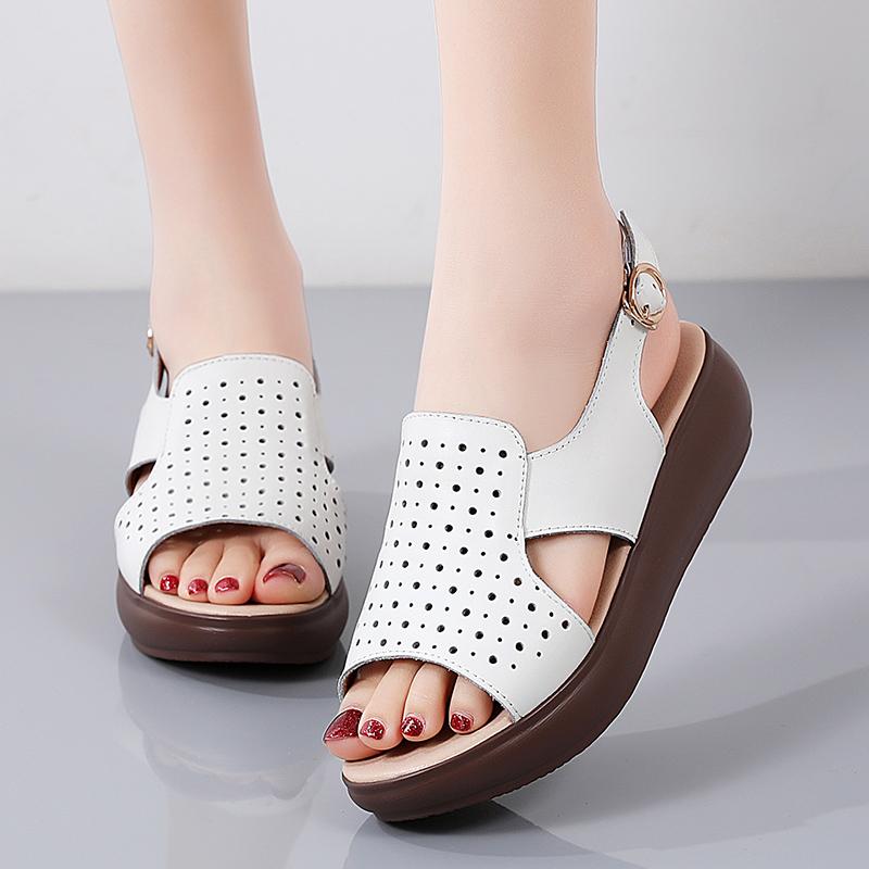 Женские сандалии, новые сандалии, босоножки на танкетке, летняя обувь для женщин, сандалии на платформе, женская обувь на танкетке, размеры 35-41