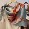 Mulberry Silk Silk Scarf Women'S Double-Sided Large Square Scarf Medium Square Scarf Summer Silk Scarf Mother'S Female Souvenir Gift