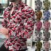 Men's Printed Long Sleeve Shirts Casual Loose Printed Long Sleeve Shirts