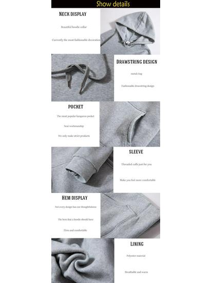 Мужской модный флисовый худи-комплект - Повседневный осенне-весенний свитшот с принтом