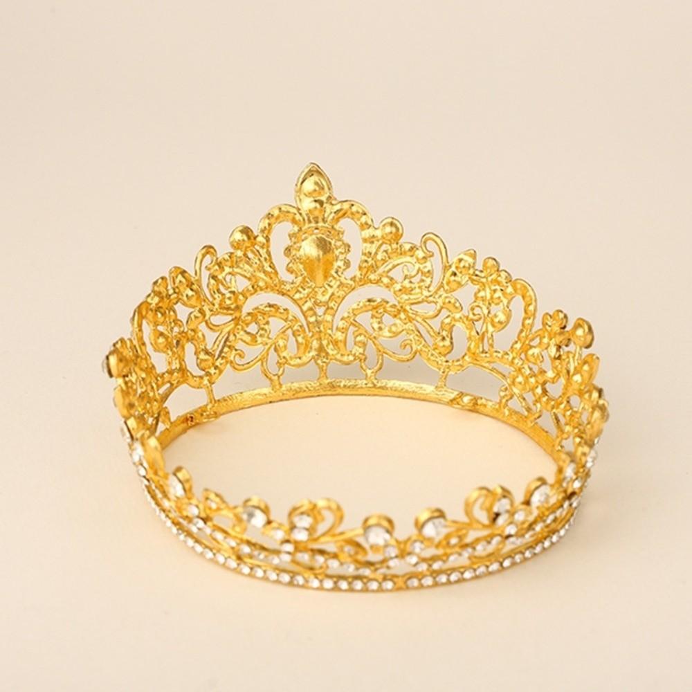 Vintage Baroque Crown Shiny Princess Rhinestone Tiara Queen Tiara Crown Photography Props