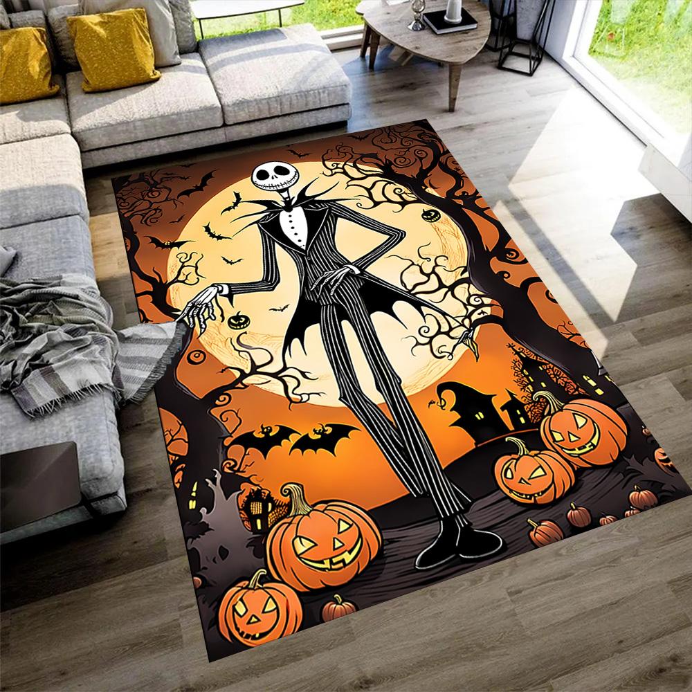 Jack Skellington Floor Rug Office Rug Suitable for Game Room Living Rooms Foyer Outdoor Antislip Carpet Anime Office Decor