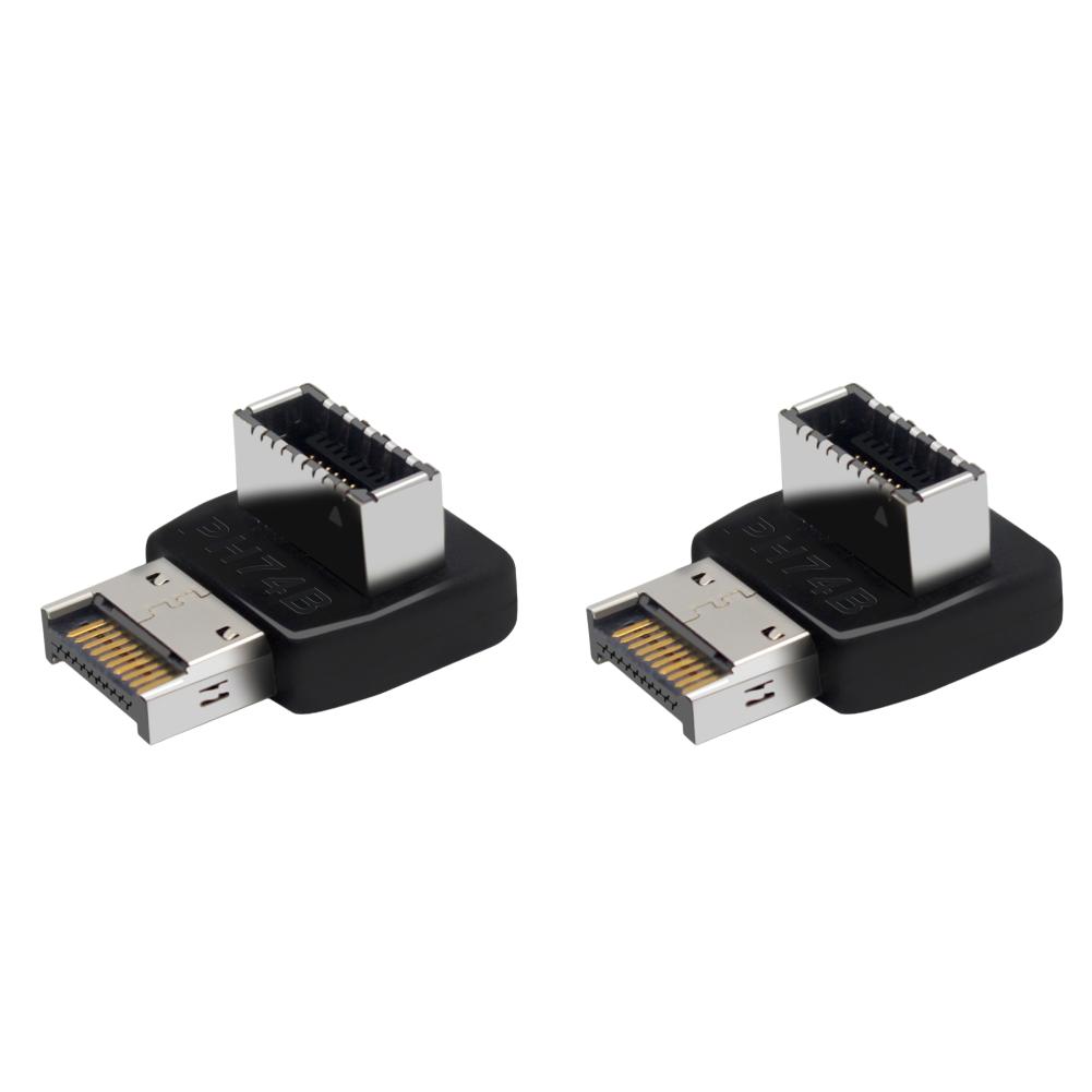 USB 3.1 Type E 90 Degree Converter Front USB C Header Adapter Vertical Type E Header Converter for PC Motherboard