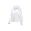 Li Ning Plain Woven Warm Loose Hooded Long Sleeve Jacket Women Upperwear White AFDT304-4