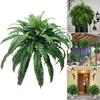 Artificial Fern UV Resistant Realistic Reusable Home Wedding Party Faux Greenery Plants Indoor Outdoor Garden Yard