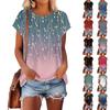 Women's Short Sleeve T Shirts Round Neck Cute Tunic Tops Basic Tees Blouses Loose Fit Pullover