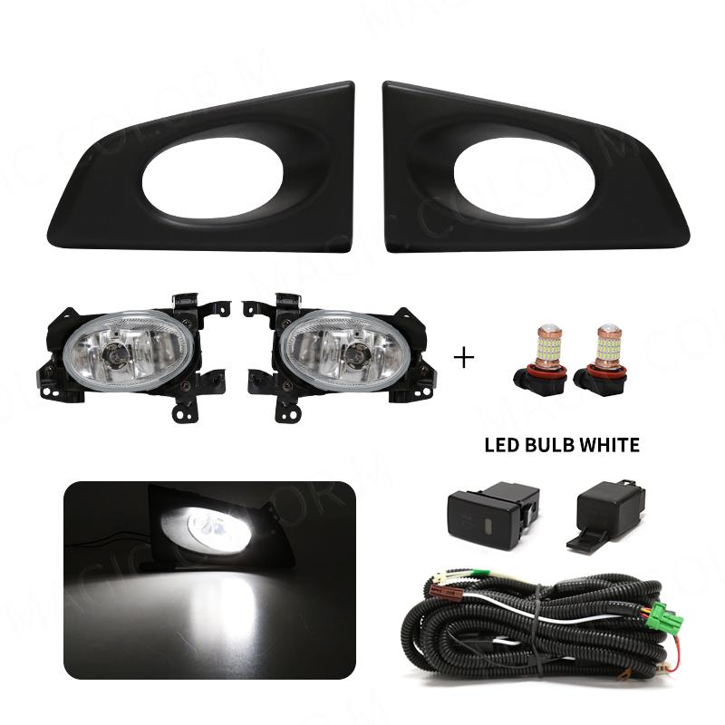 For Honda Fit Jazz G Type 2008 2009 2010 Fog Lamp Headlight Car Front Bumper Fog Light Assembly With LHD/RHD Wires Switch 2Pcs