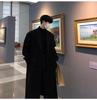 Мужское длинное шерстяное пальто в корейском стиле - Зимний повседневный тренч с утолщением, тренд