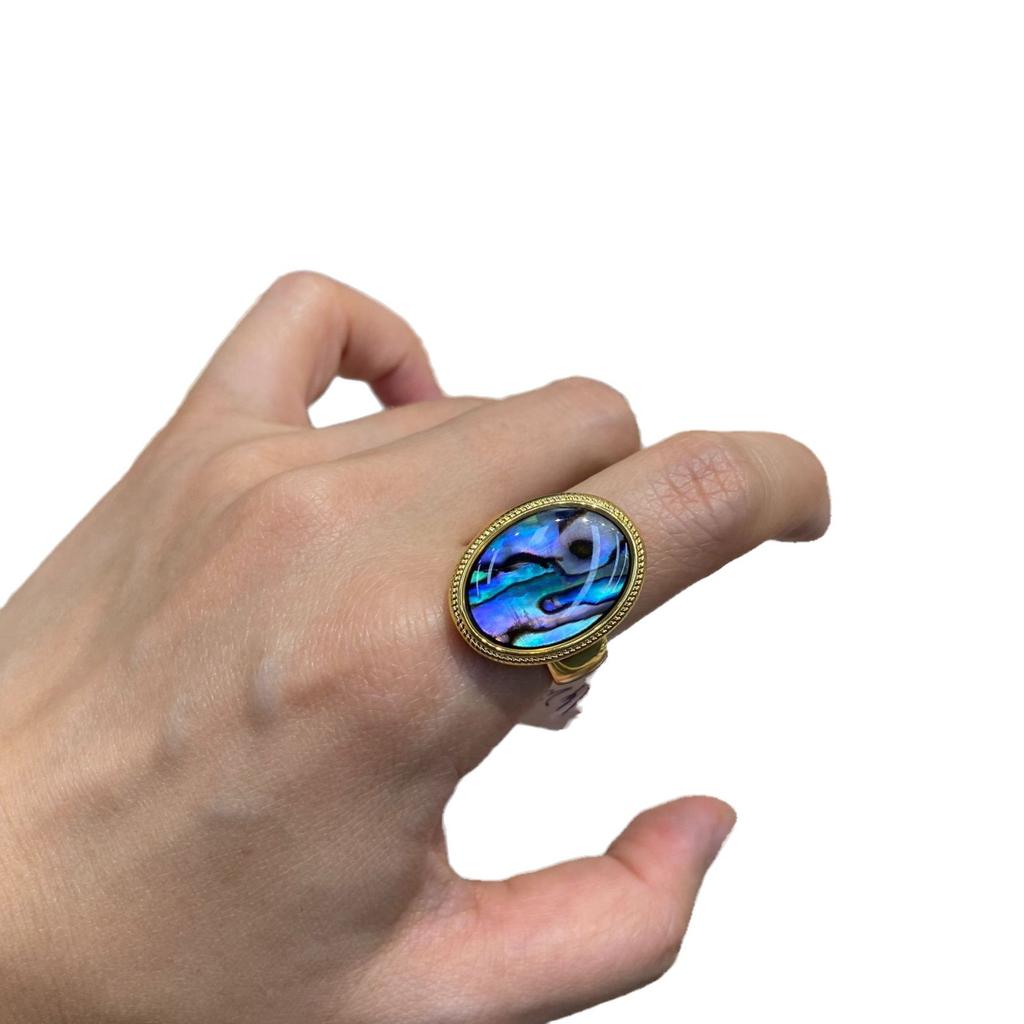 Кольцо из ракушки 24K Symphony Abalone, старинный дизайн Seiko S925 Advanced Sense, открытая партия колец