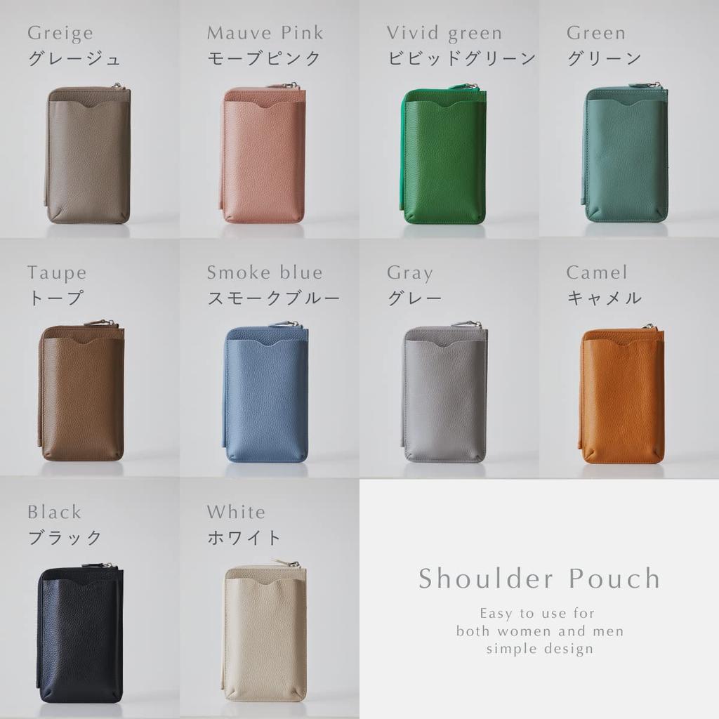 Чехол для смартфона из натуральной кожи, сумка-кошелек для смартфона через плечо [NEESE] для женщин (черный)