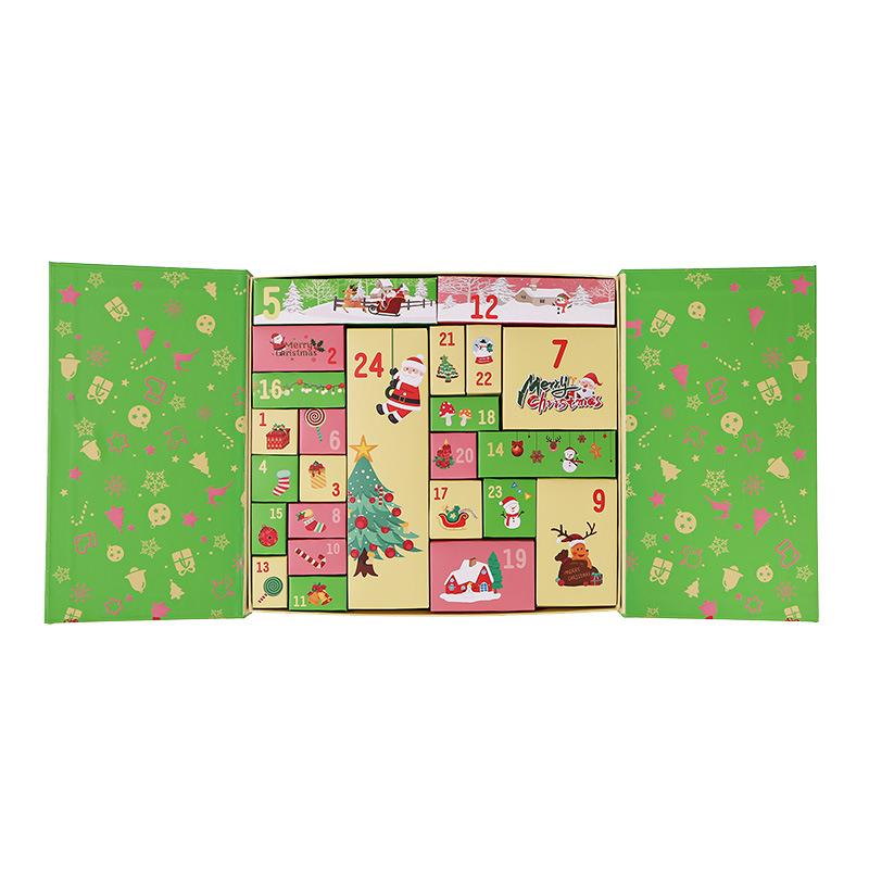Пустой Адвент-календарь, самодельные коробки для календаря Адвента, которые нужно заполнить, заполняемый обратный отсчет на 24 дня, пустой Адвент-календарь с коробками