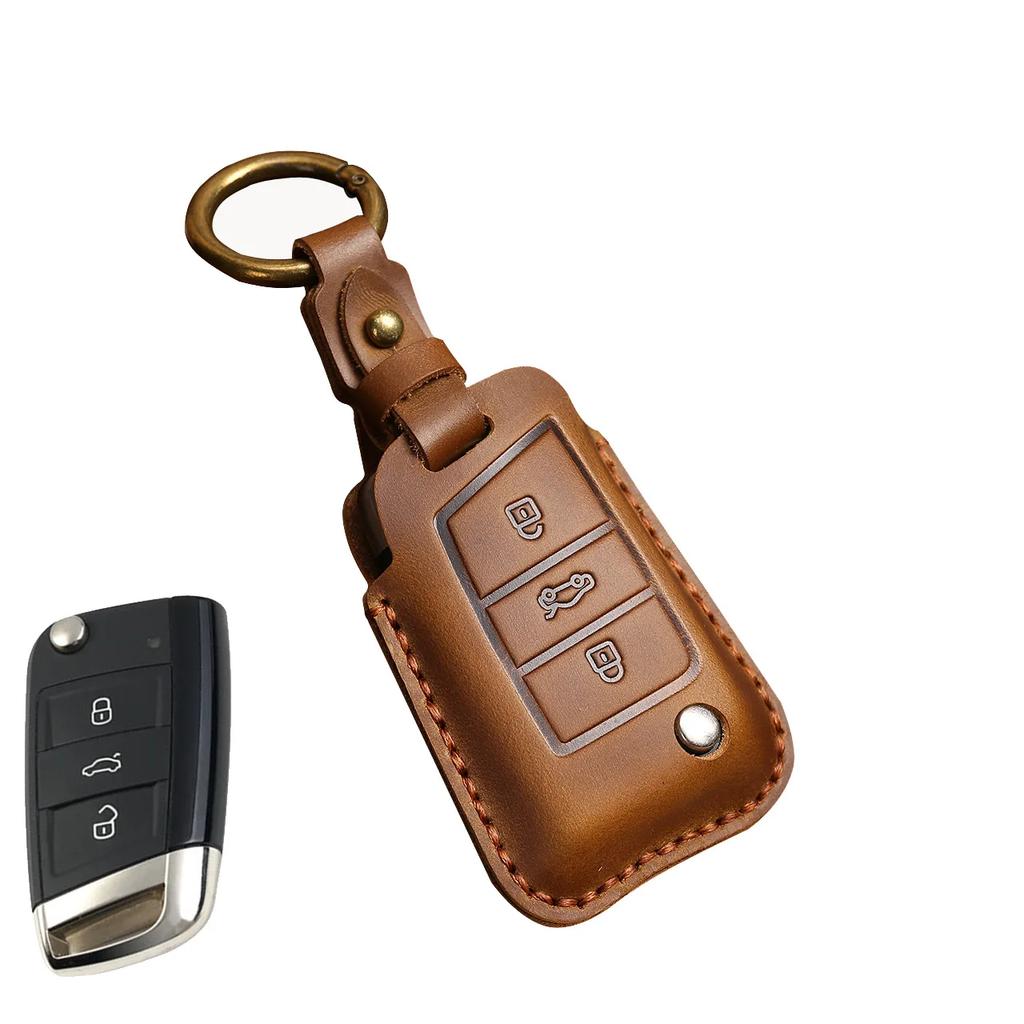 Чехол для ключей от автомобиля для Volkswagen VW Golf 7 Gti Mk7 R Touran Skoda Octavia 3 Superb Karoq Kodiaq Seat Leon Mk3 Ateca, аксессуары