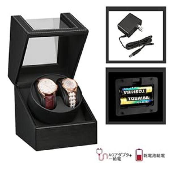 Автоматические часы Сделано в Японии с двигателем Mabuchi Подходят всем и Обновление 2022 Виндер, Дизайн, Мужские Женские Часы, (Черная кожа-135B)