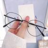 Fashion Women Anti-Blue Light Glasses Men Classic Metal Round Oversized Frame Eyeglasses Optical Lenses Office Computer Glasses